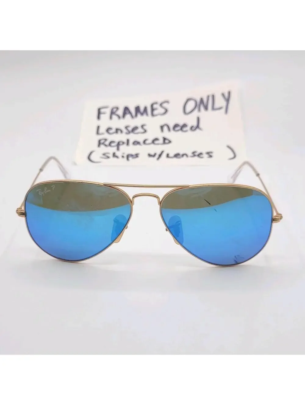 Ray-Ban Aviator Sunglasses RB3025 Large Gold Metal 58 mm FRAMES ONLY